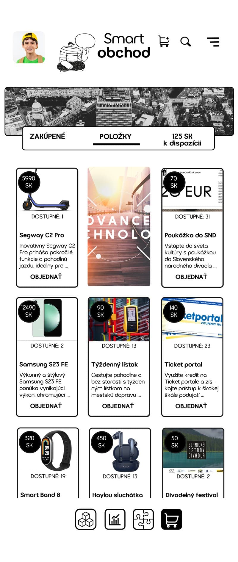 E-shop s odmenami v aplikácii